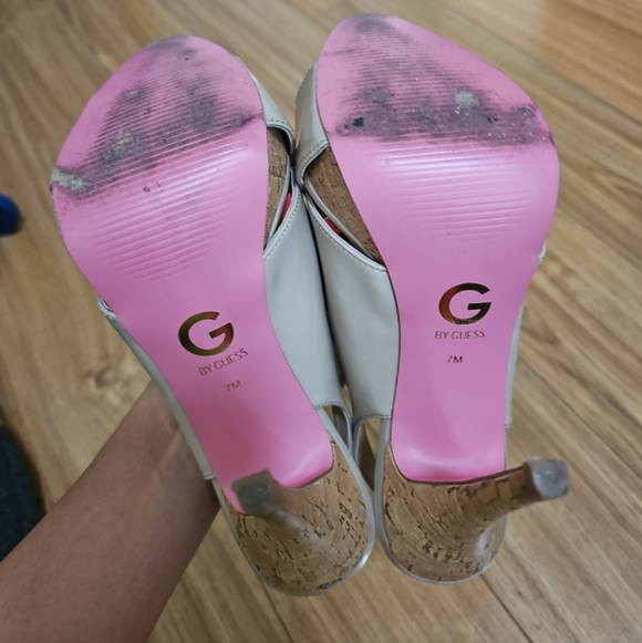 G by Guess Beige and Red Heels - Picture 5 of 12